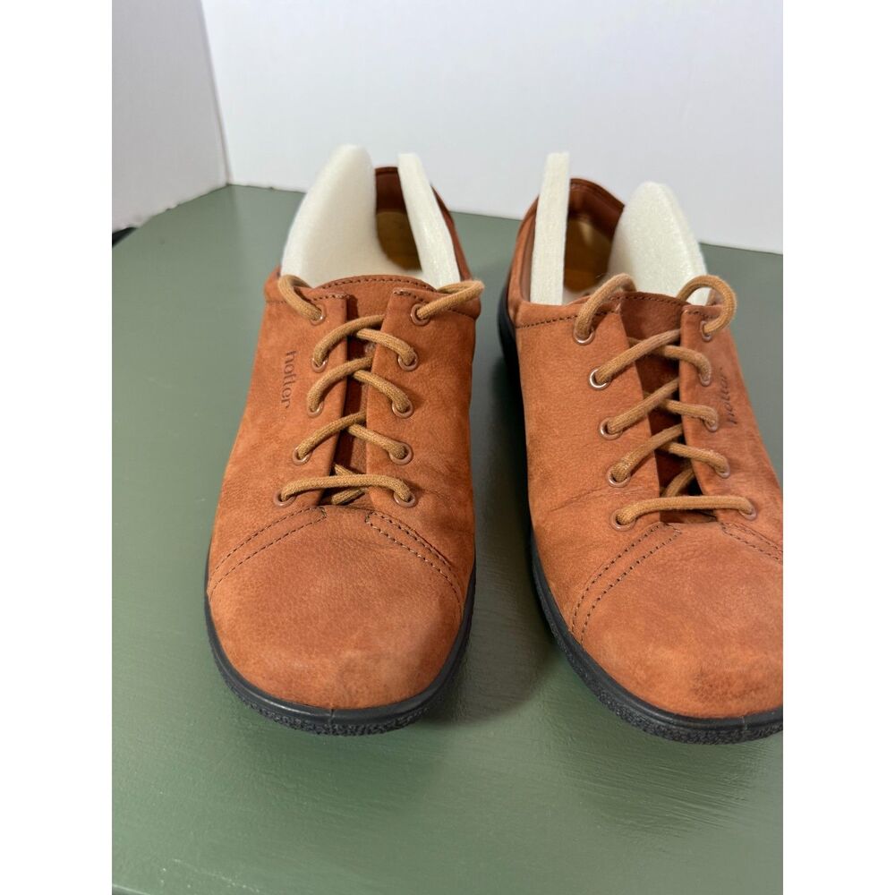 Like New Hotter Dew Leather Shoe Made in England US sz 8 Nubuck tie